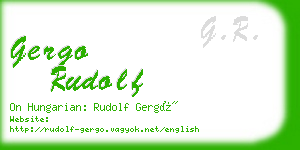 gergo rudolf business card
